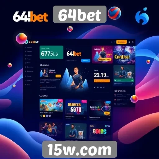 Navegação intuitiva e design do 64bet