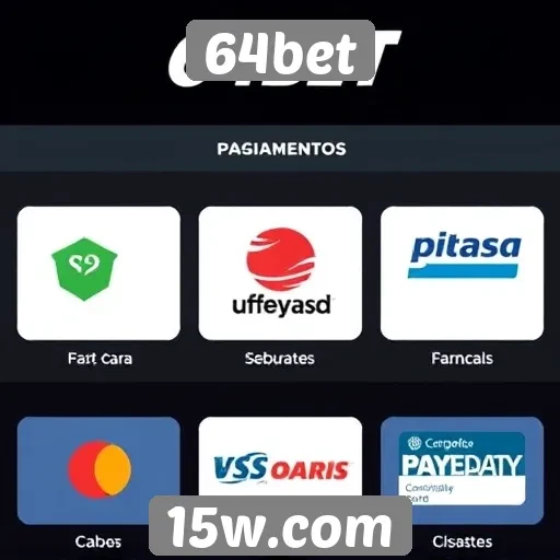 Opções de pagamento oferecidas pelo 64bet