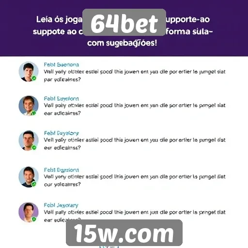 Feedback de jogadores sobre o suporte ao cliente do 64bet