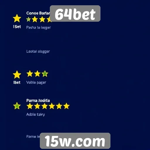 Avaliações de usuários sobre o 64bet